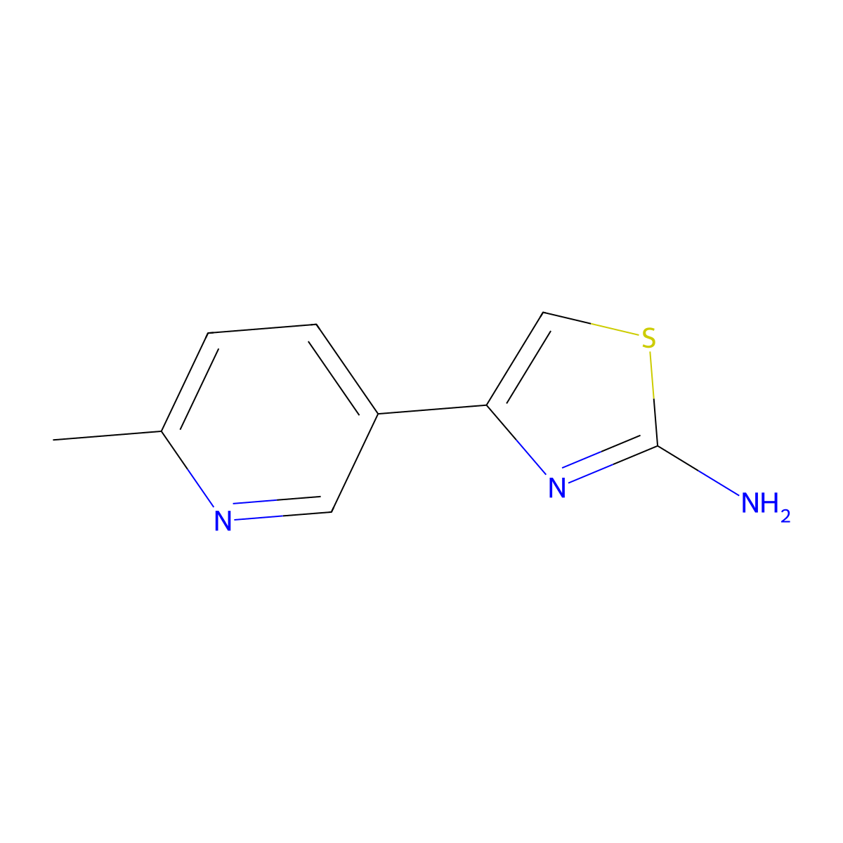 4-(6-Methylpyridin-3-yl)thiazol-2-amine molecular structure, CAS 1101174-24-6
