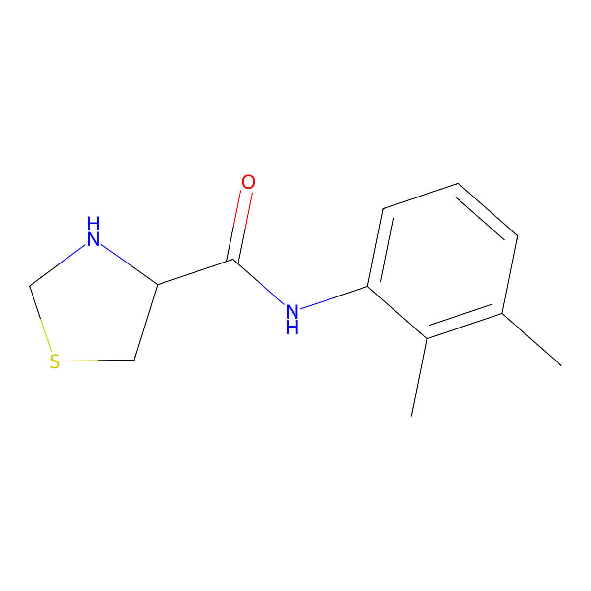 N-(2,3-dimethylphenyl)-1,3-thiazolidine-4-carboxamide molecular structure, CAS 1101181-60-5