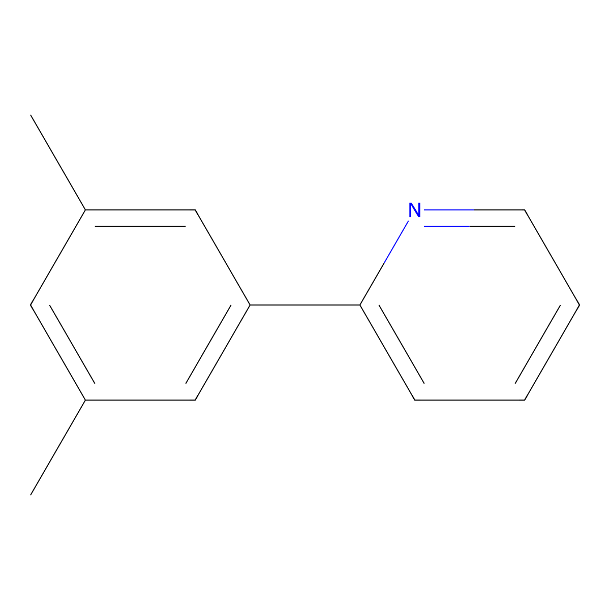 2-(3,5-Dimethylphenyl)pyridine molecular structure, CAS 1101187-10-3