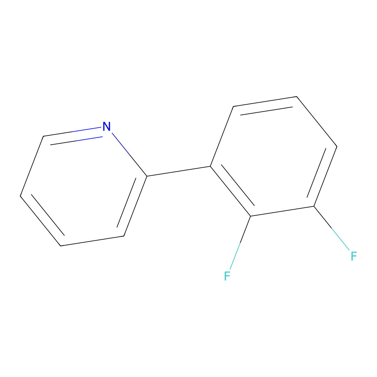 2-(2,3-Difluorophenyl)pyridine molecular structure, CAS 1101187-11-4