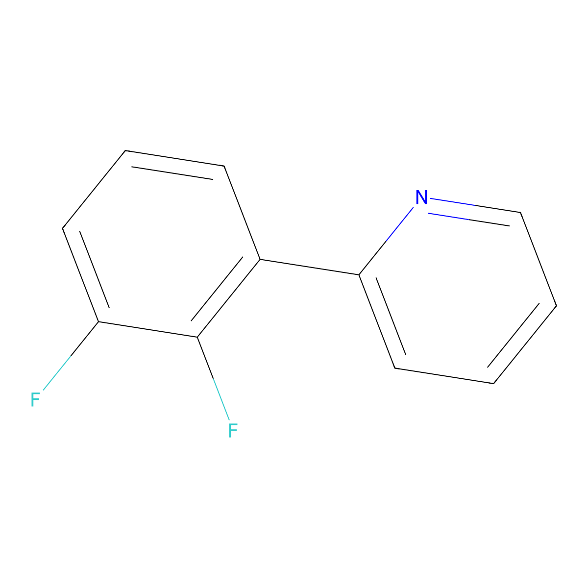 2-(2,3-Difluorophenyl)pyridine molecular structure, CAS 1101187-11-4