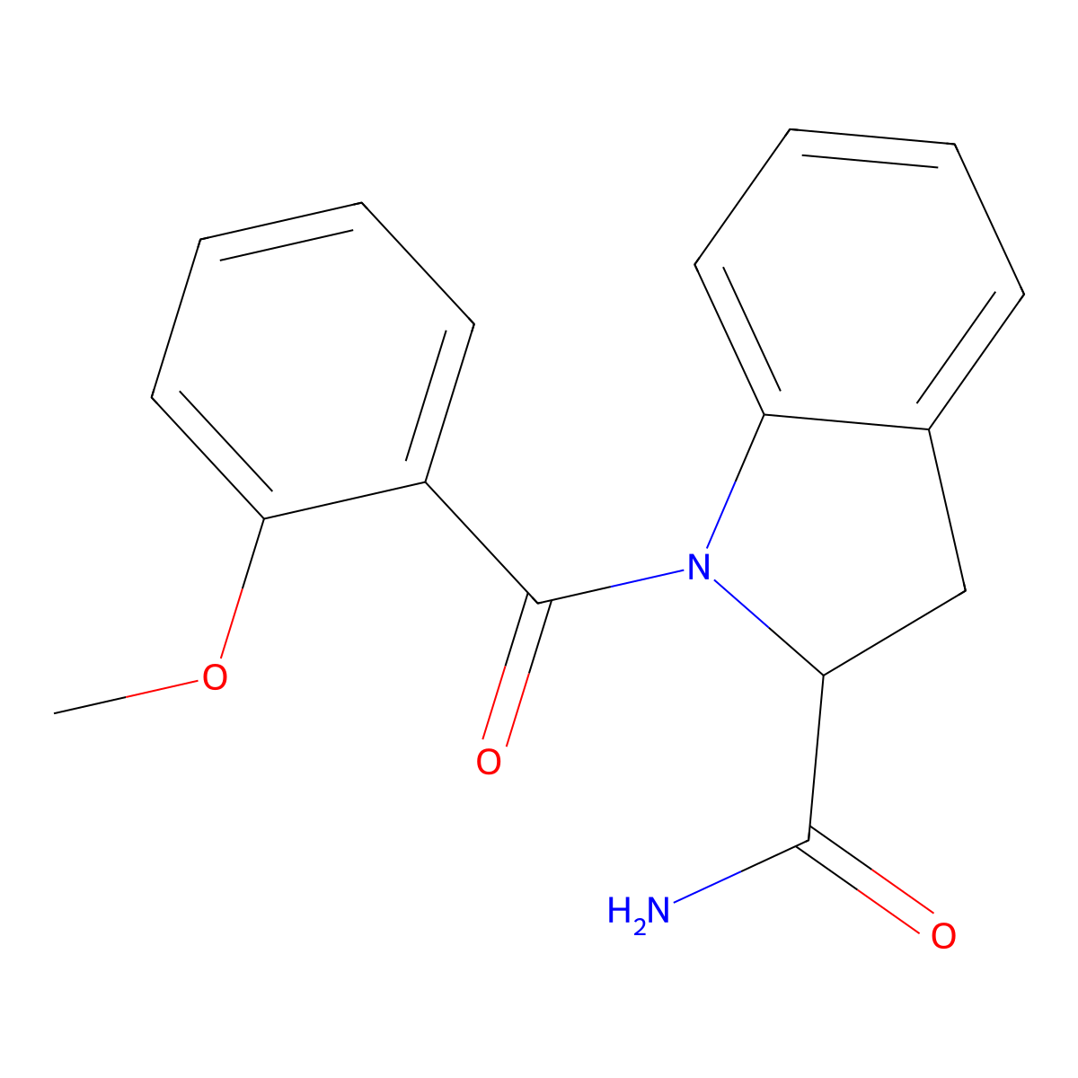 1-(2-Methoxybenzoyl)indoline-2-carboxamide molecular structure, CAS 1101188-70-8