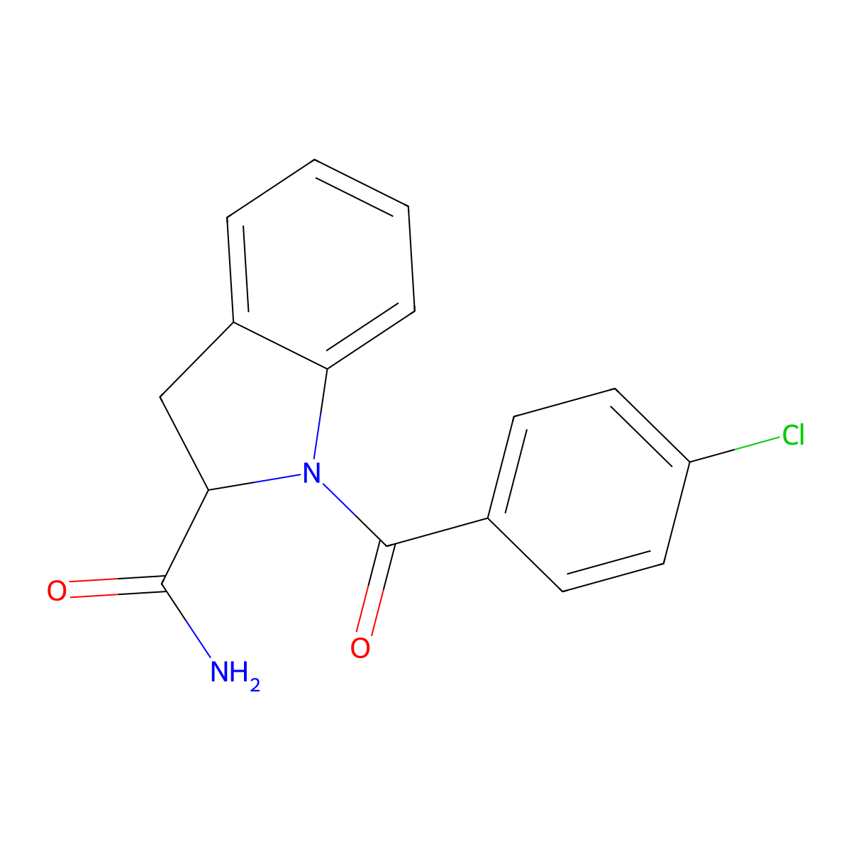 1-(4-Chlorobenzoyl)indoline-2-carboxamide molecular structure, CAS 1101188-77-5
