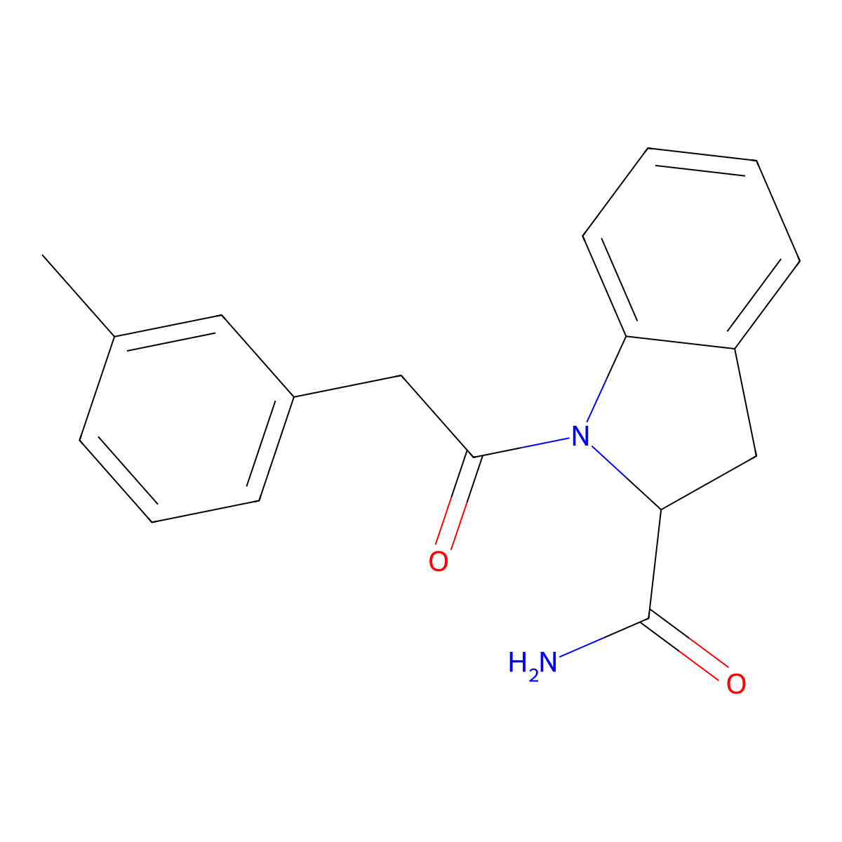 1-(2-(m-Tolyl)acetyl)indoline-2-carboxamide molecular structure, CAS 1101189-51-8
