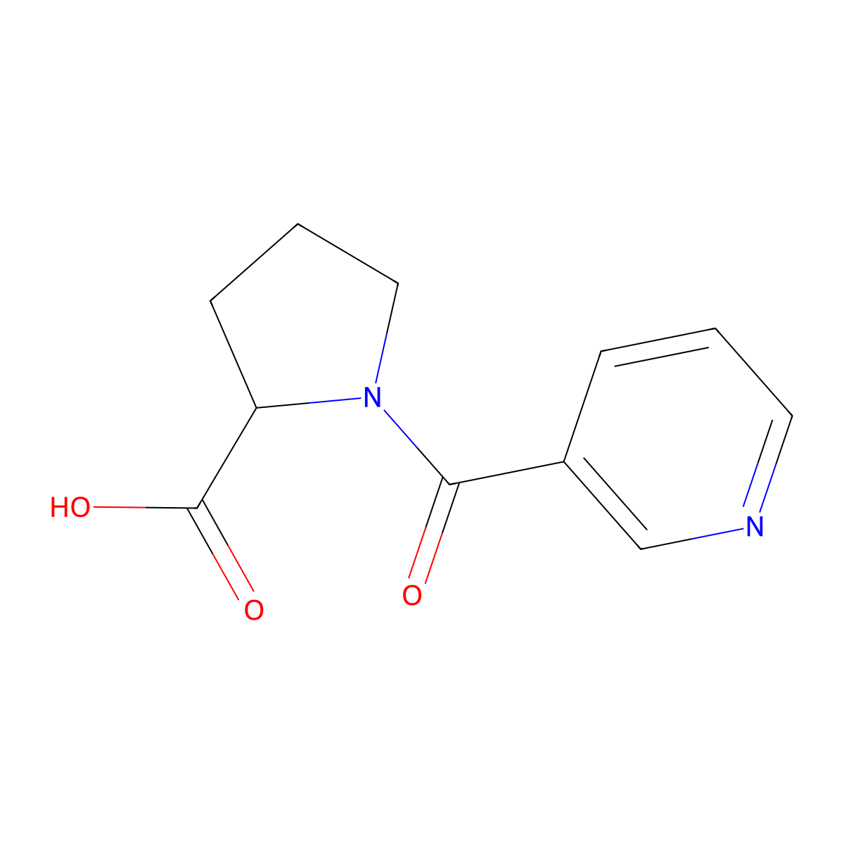 1-(3-Pyridinylcarbonyl)proline molecular structure, CAS 1101194-26-6