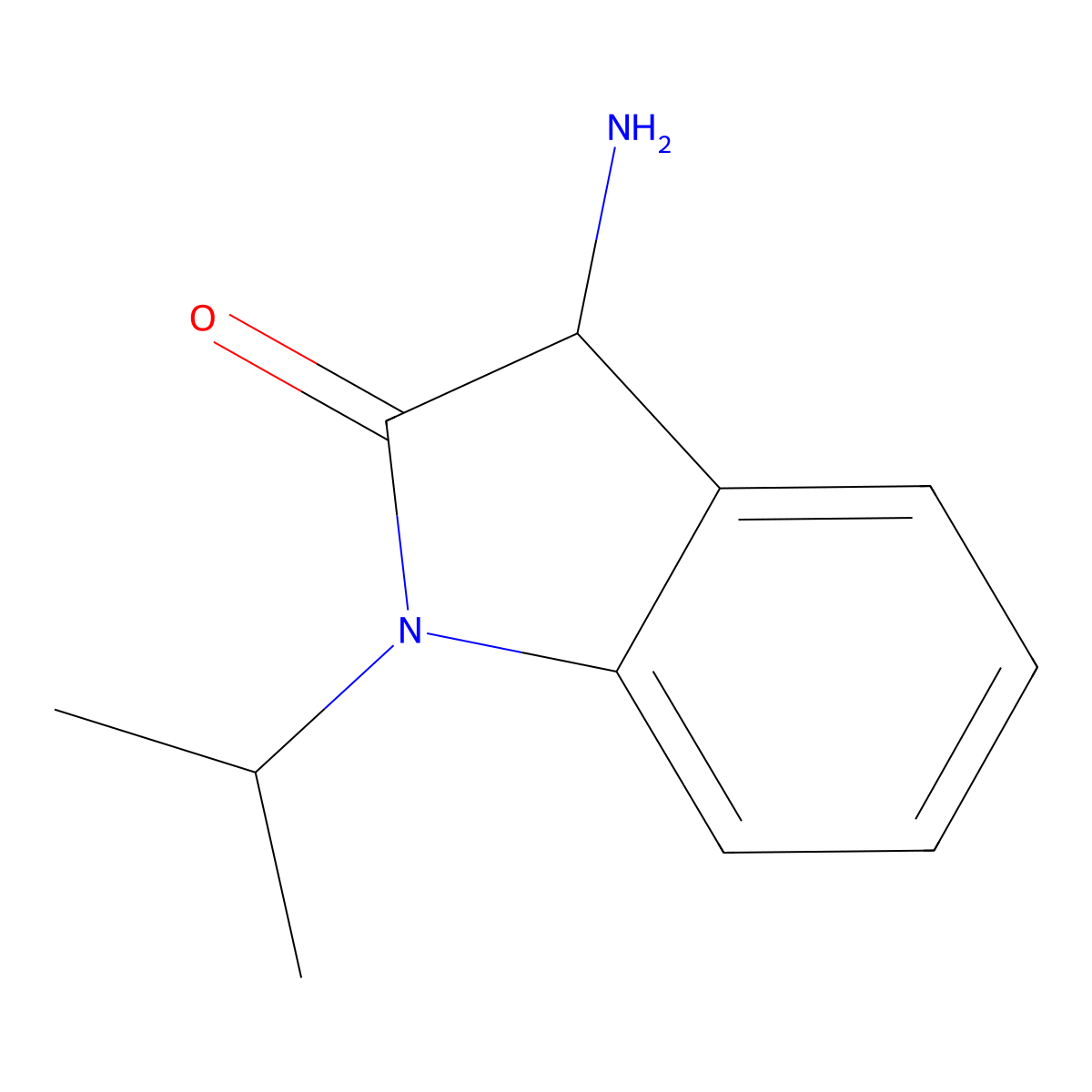 3-amino-1-(propan-2-yl)-1,3-dihydro-2H-indol-2-one molecular structure, CAS 1101203-06-8