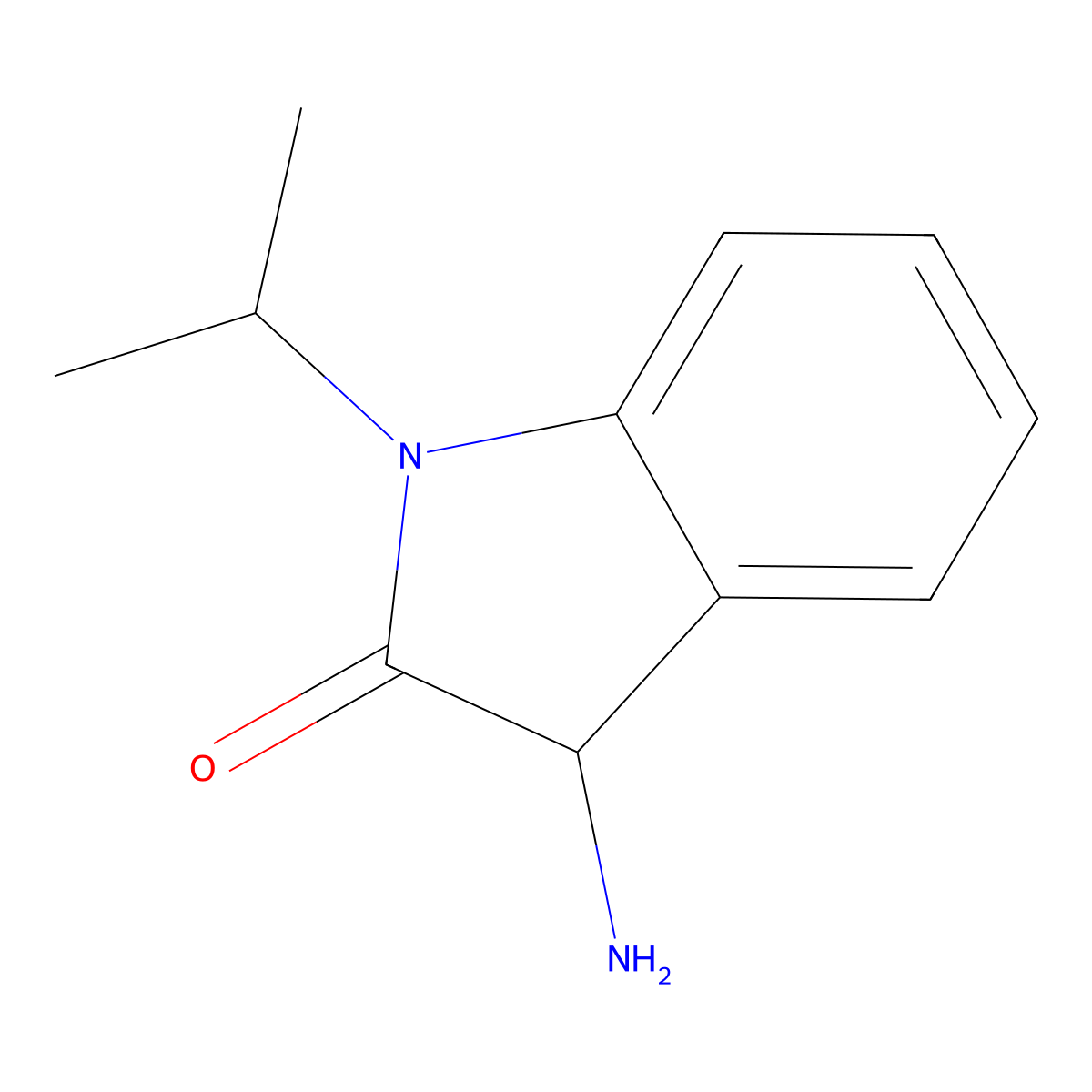 3-amino-1-(propan-2-yl)-1,3-dihydro-2H-indol-2-one molecular structure, CAS 1101203-06-8