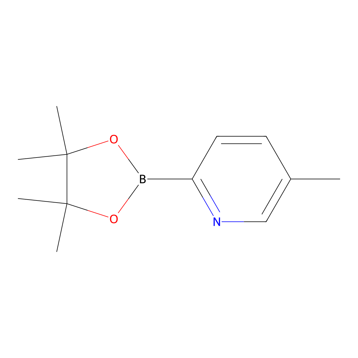 5-Methylpyridine-2-boronic acid, pinacol ester molecular structure, CAS 1101205-22-4