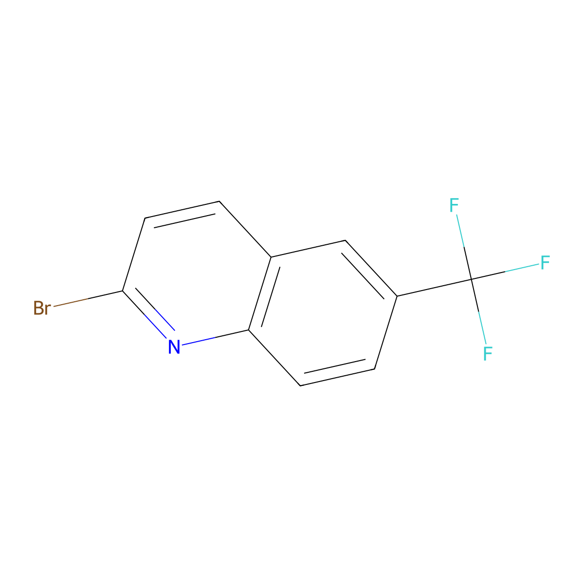 2-Bromo-6-(trifluoromethyl)quinoline molecular structure, CAS 1101205-26-8