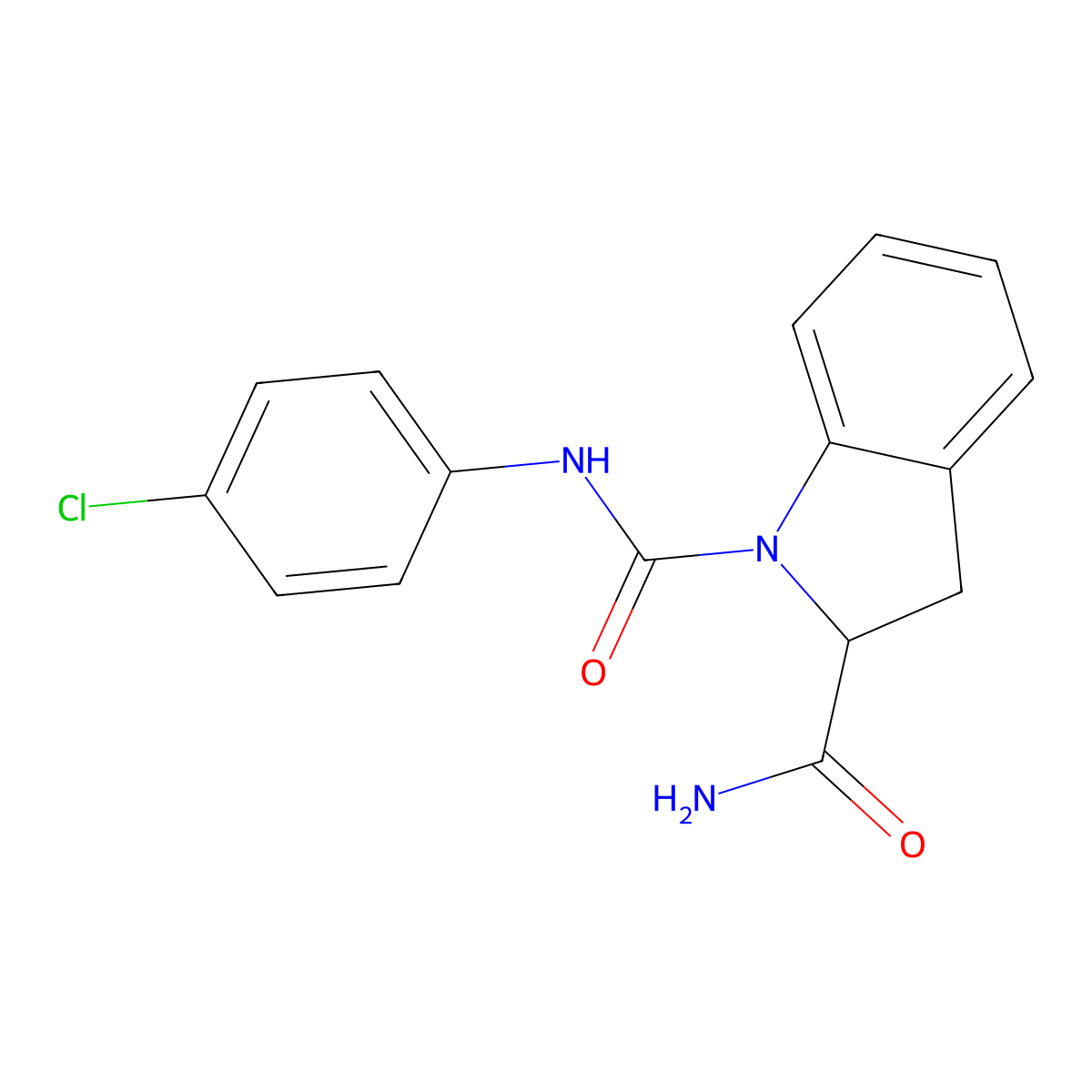 N1-(4-chlorophenyl)indoline-1,2-dicarboxamide molecular structure, CAS 1101205-90-6