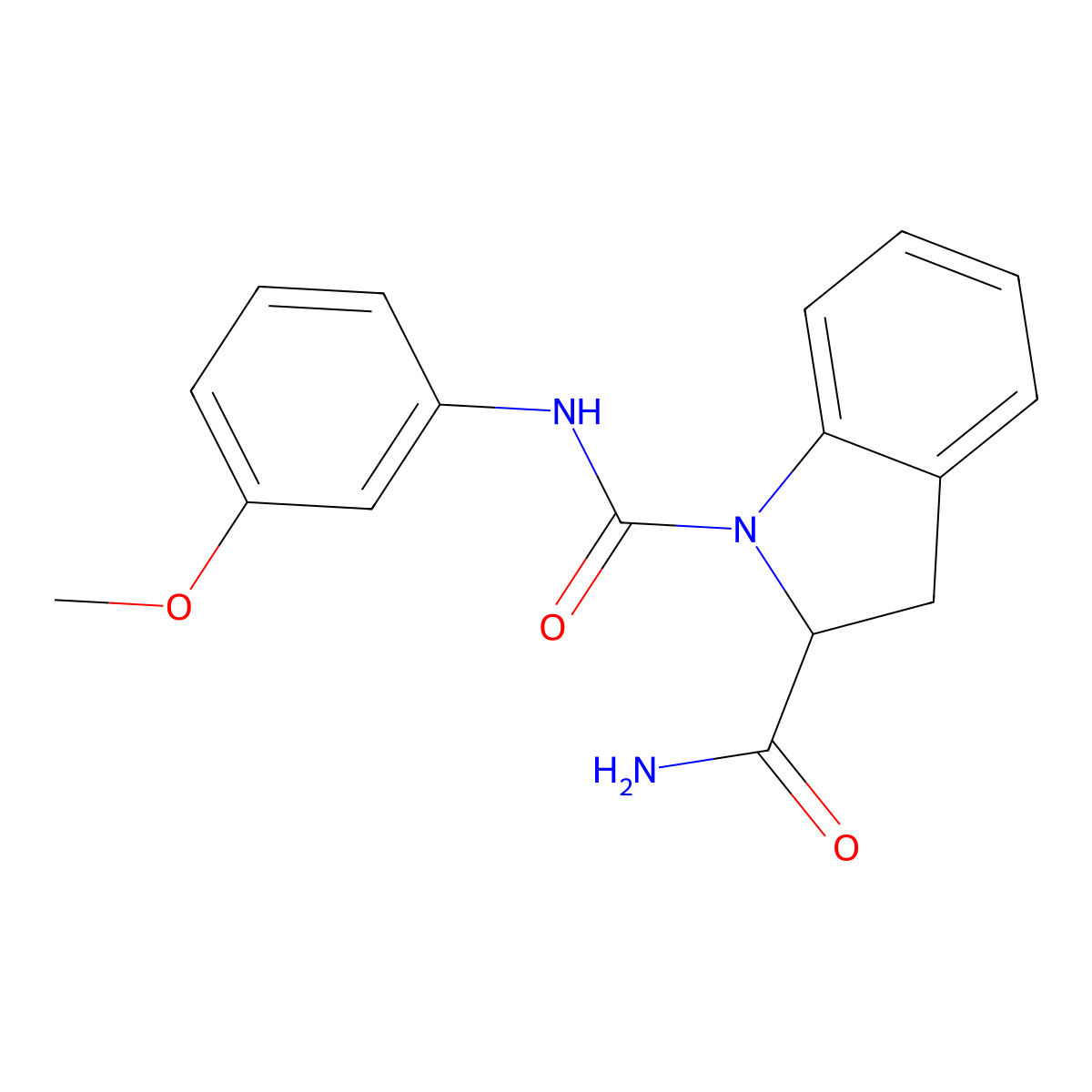 N1-(3-methoxyphenyl)indoline-1,2-dicarboxamide molecular structure, CAS 1101205-94-0