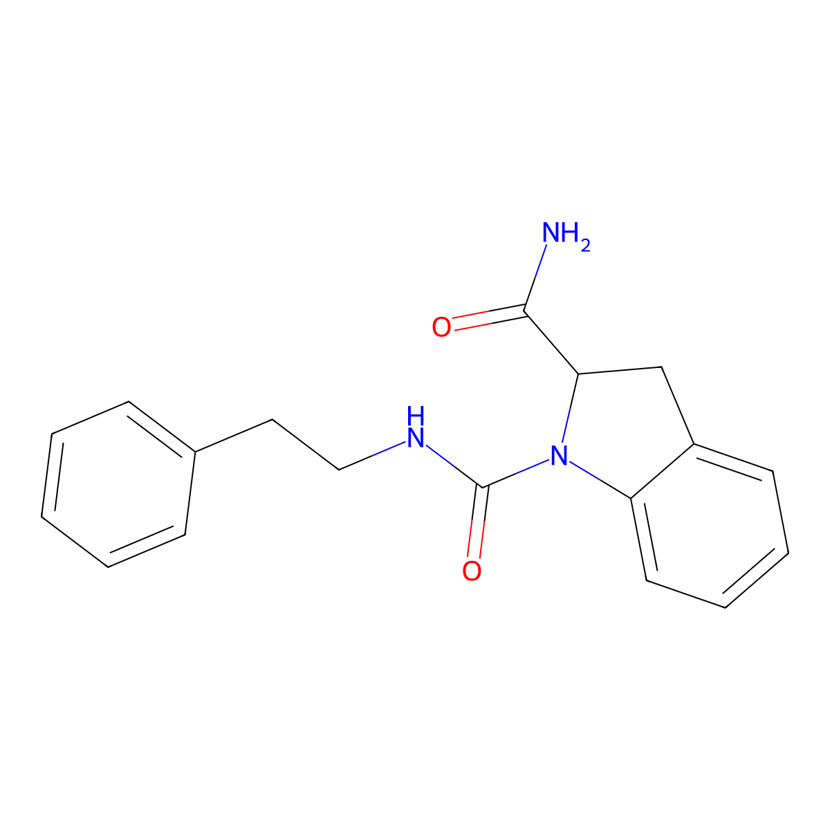 N1-phenethylindoline-1,2-dicarboxamide molecular structure, CAS 1101205-96-2