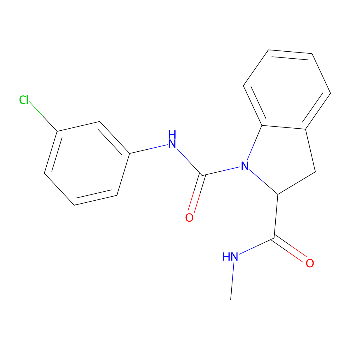 N1-(3-chlorophenyl)-N2-methylindoline-1,2-dicarboxamide molecular structure, CAS 1101206-04-5