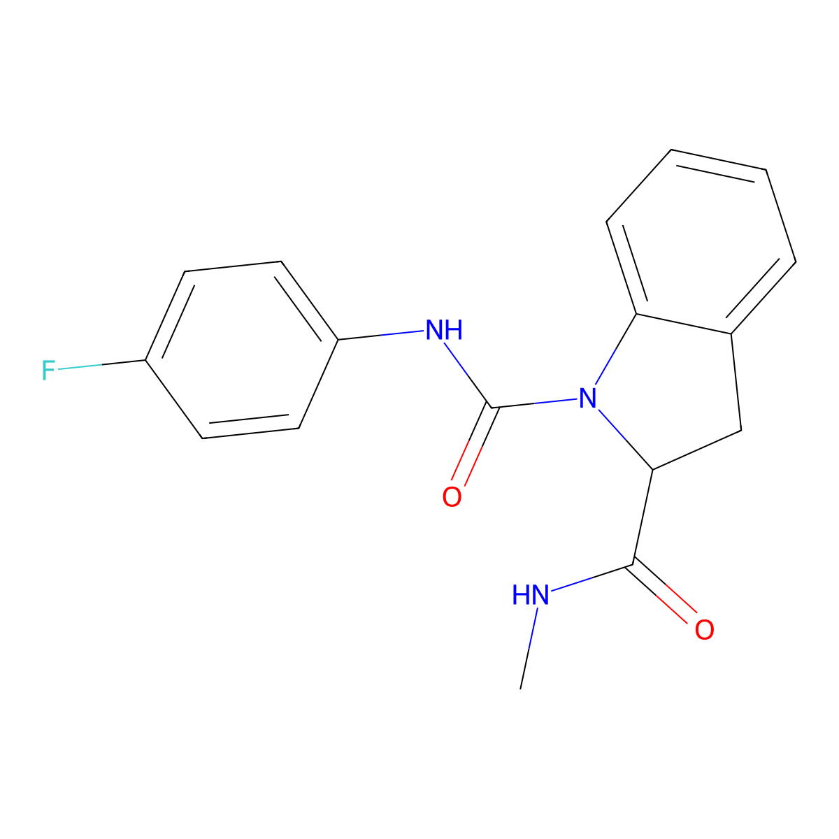 N1-(4-fluorophenyl)-N2-methylindoline-1,2-dicarboxamide molecular structure, CAS 1101206-07-8