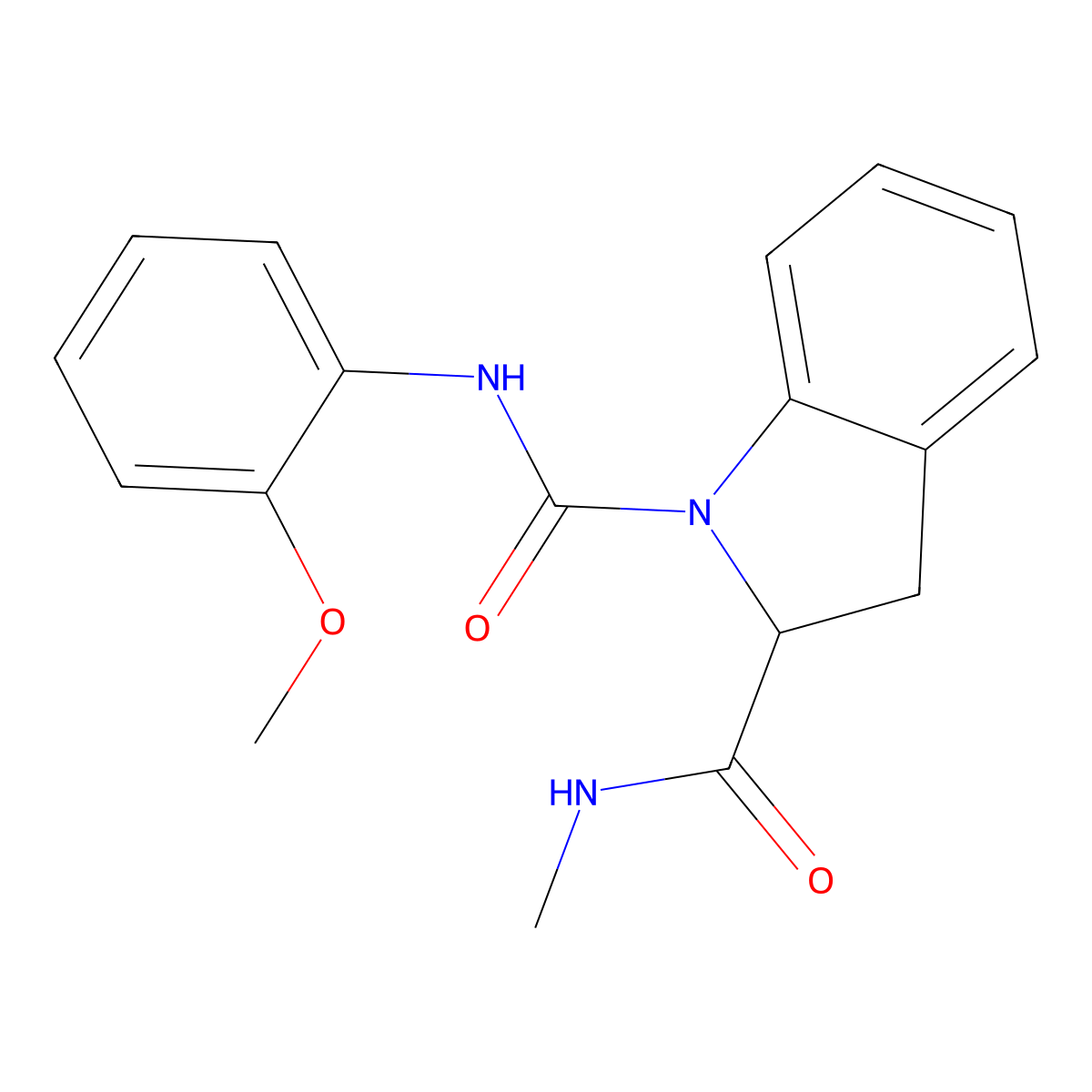 N1-(2-methoxyphenyl)-N2-methylindoline-1,2-dicarboxamide molecular structure, CAS 1101206-09-0
