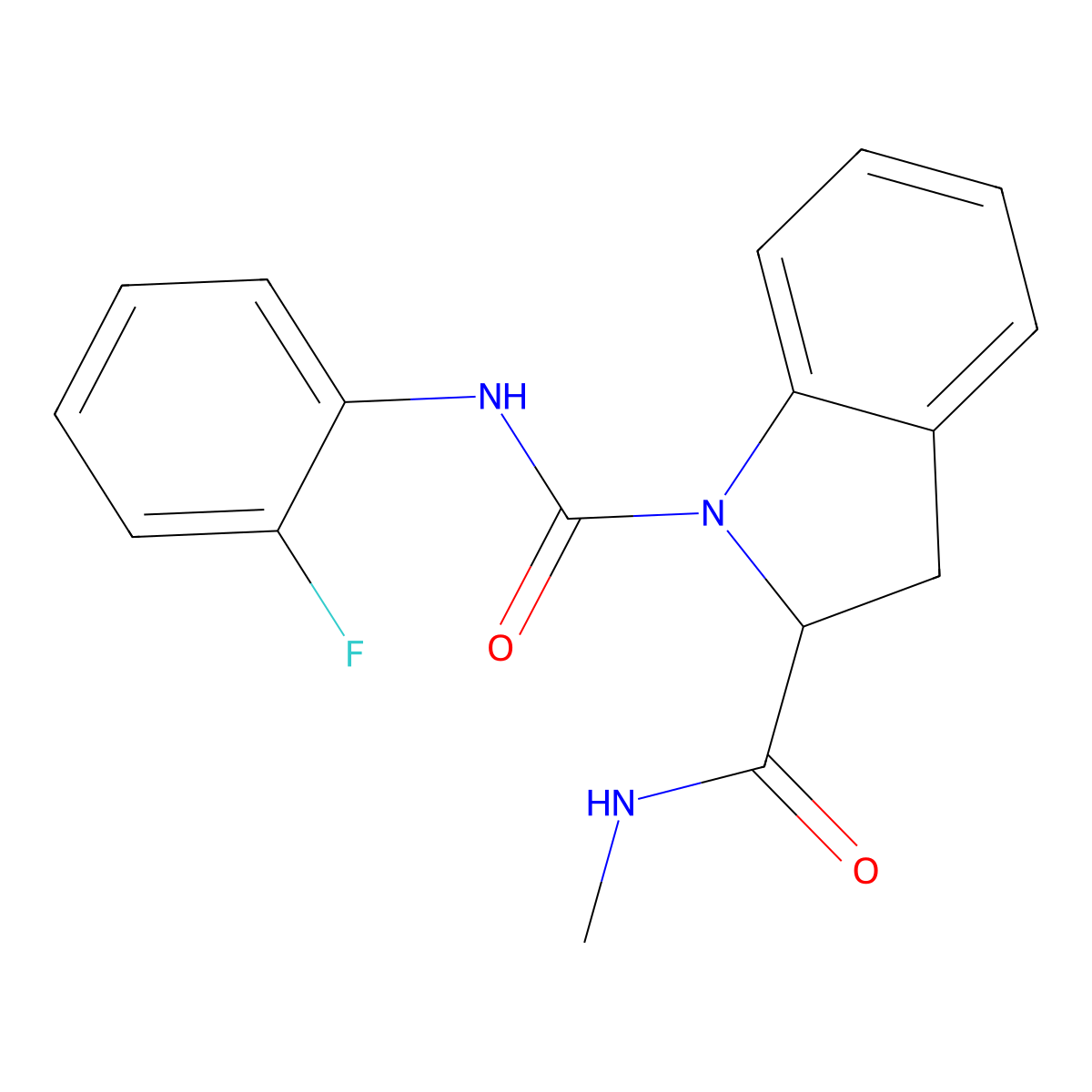 N1-(2-fluorophenyl)-N2-methylindoline-1,2-dicarboxamide molecular structure, CAS 1101206-11-4