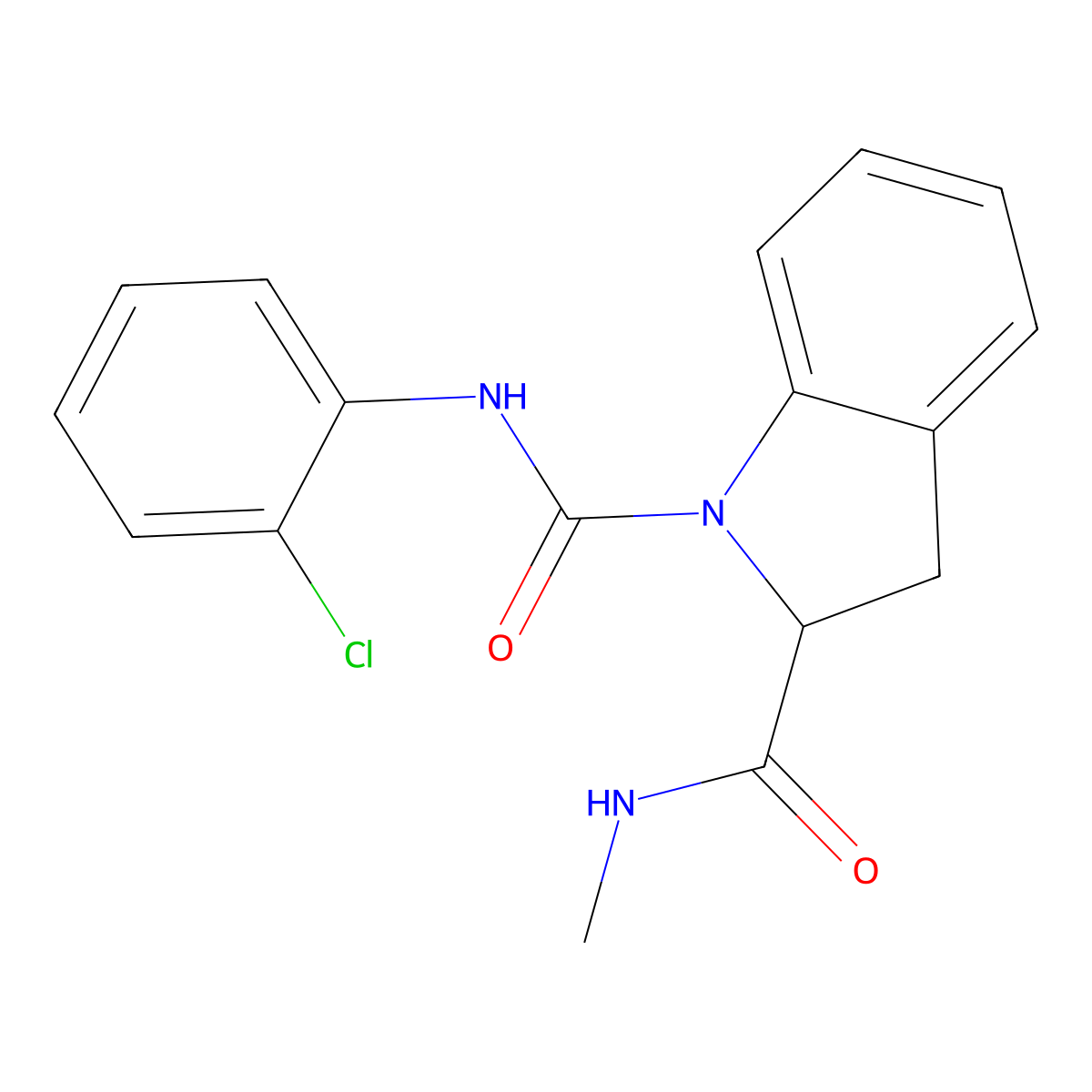 N1-(2-chlorophenyl)-N2-methylindoline-1,2-dicarboxamide molecular structure, CAS 1101206-17-0