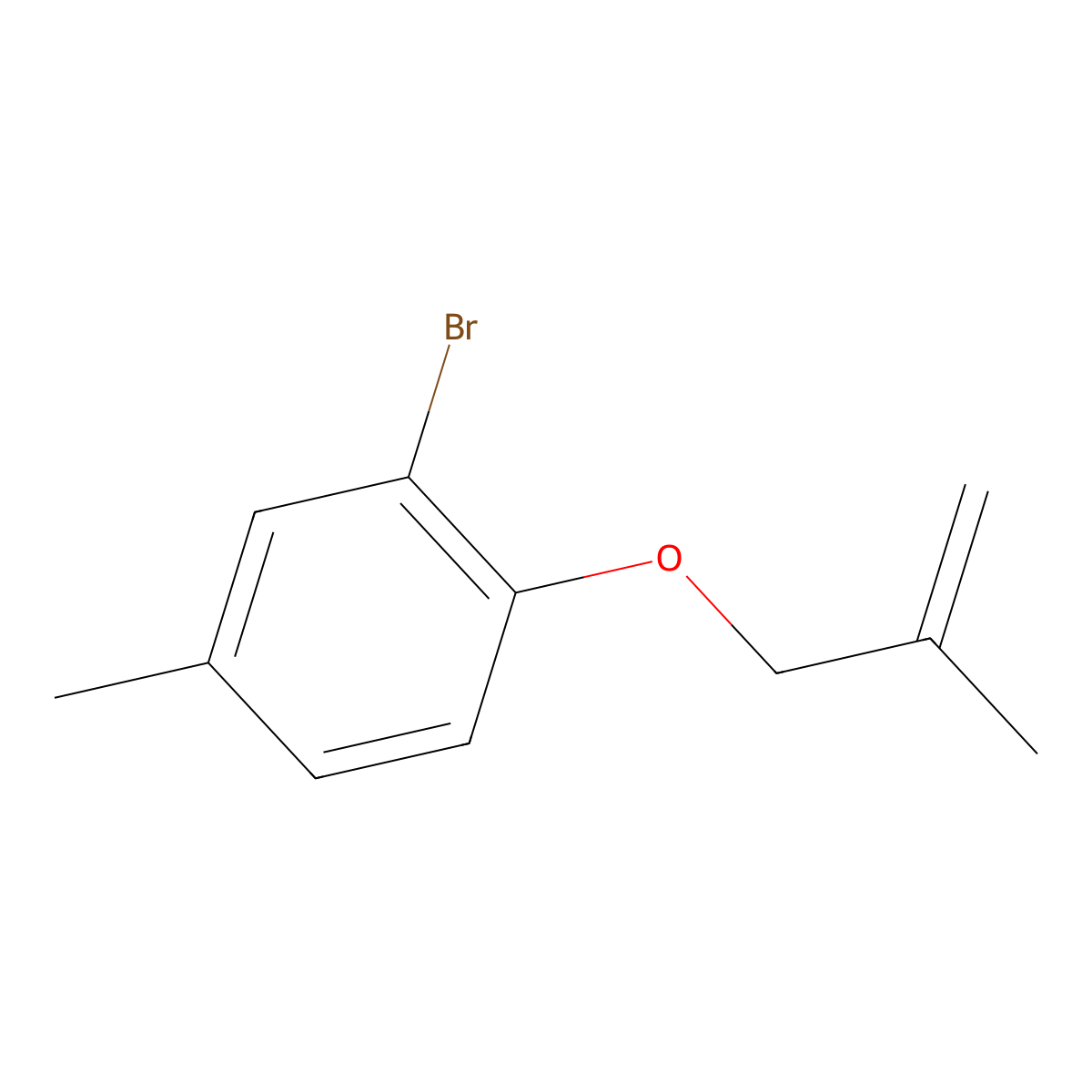 2-Bromo-4-methyl-1-[(2-methylprop-2-en-1-yl)oxy]benzene molecular structure, CAS 110124-11-3
