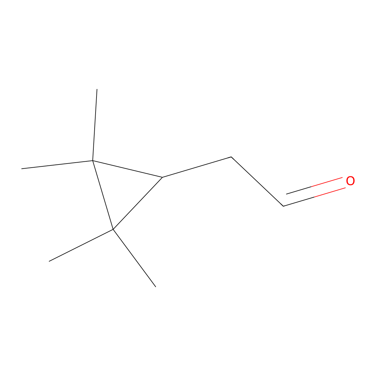 2-(2,2,3,3-Tetramethylcyclopropyl)acetaldehyde molecular structure, CAS 110130-35-3