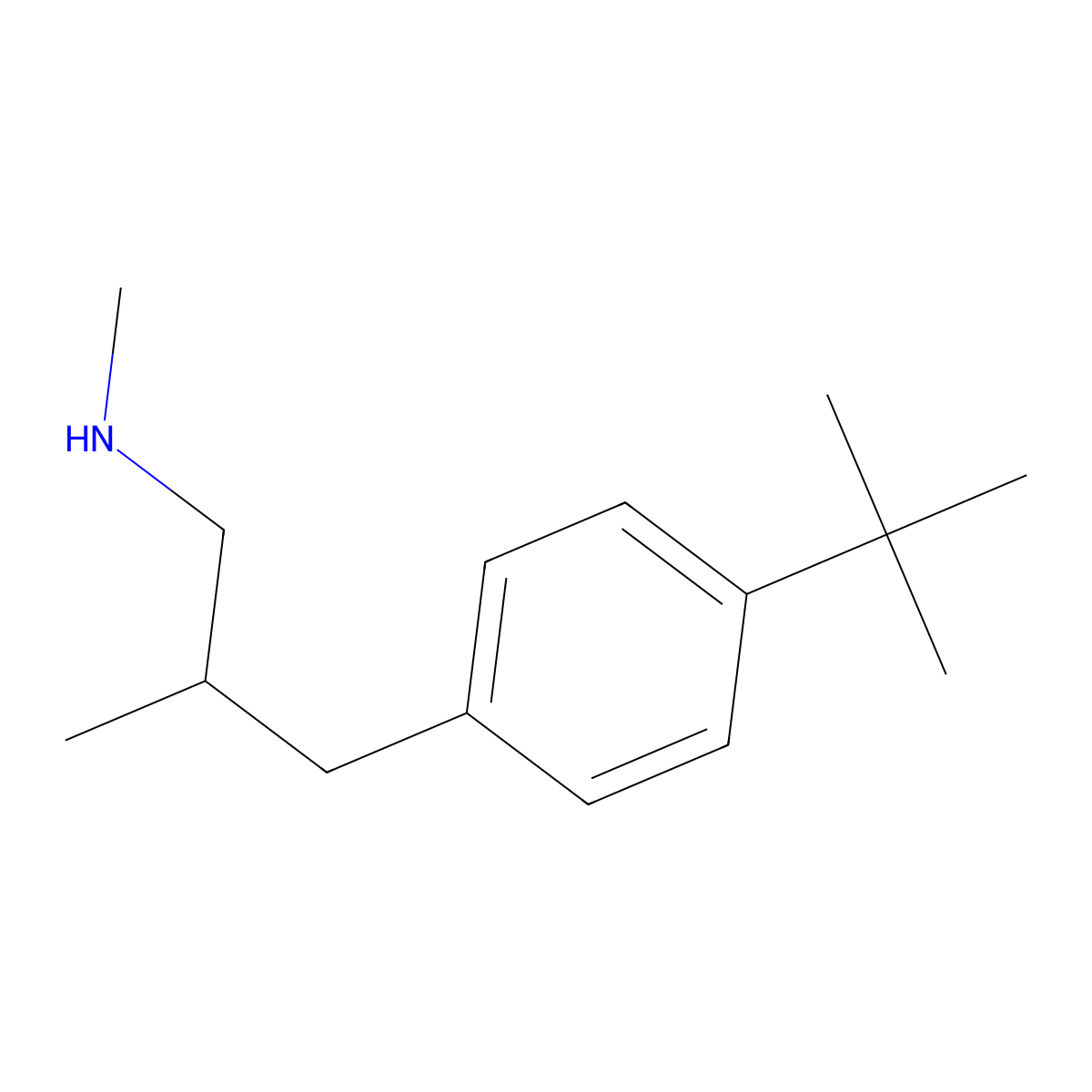(3-(4-Tert-butylphenyl)-2-methylpropyl)(methyl)amine molecular structure, CAS 110135-01-8