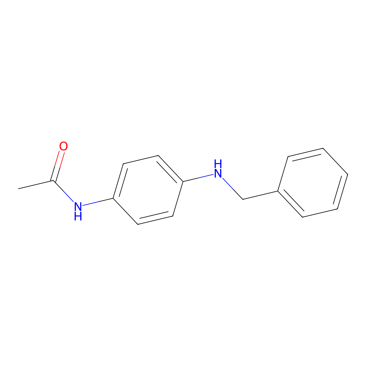 N-(4-((Phenylmethyl)amino)phenyl)acetamide molecular structure, CAS 110137-65-0
