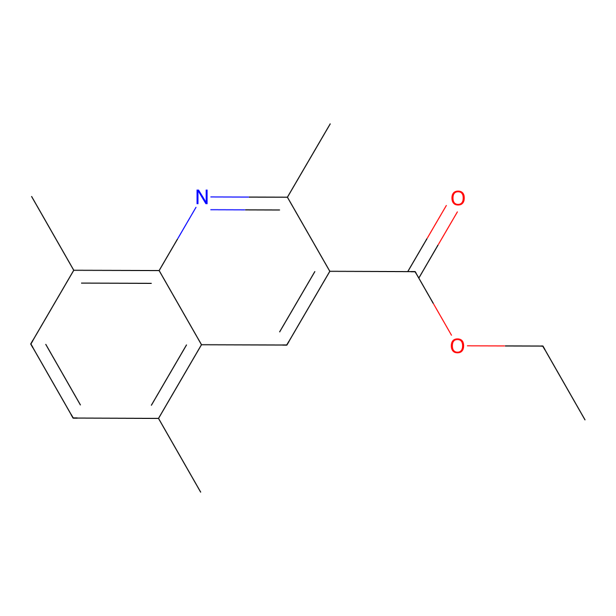 2,5,8-Trimethylquinoline-3-carboxylic acid ethyl ester molecular structure, CAS 110139-48-5