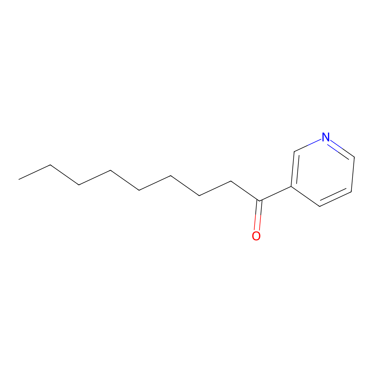 1-(Pyridin-3-yl)nonan-1-one molecular structure, CAS 110141-48-5