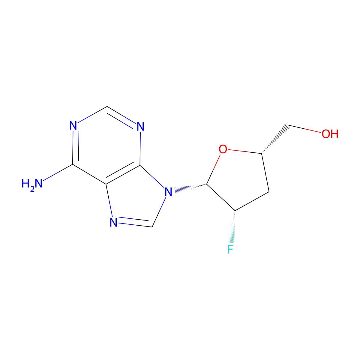 Lodenosine molecular structure, CAS 110143-10-7