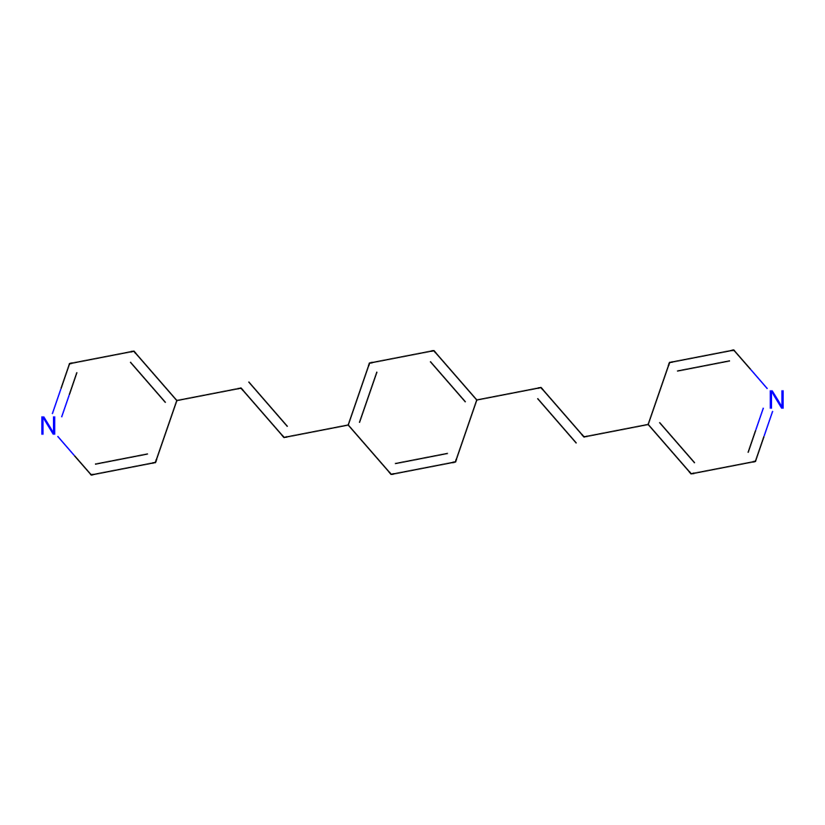 1,4-Bis(2-(pyridin-4-yl)vinyl)benzene molecular structure, CAS 110144-22-4