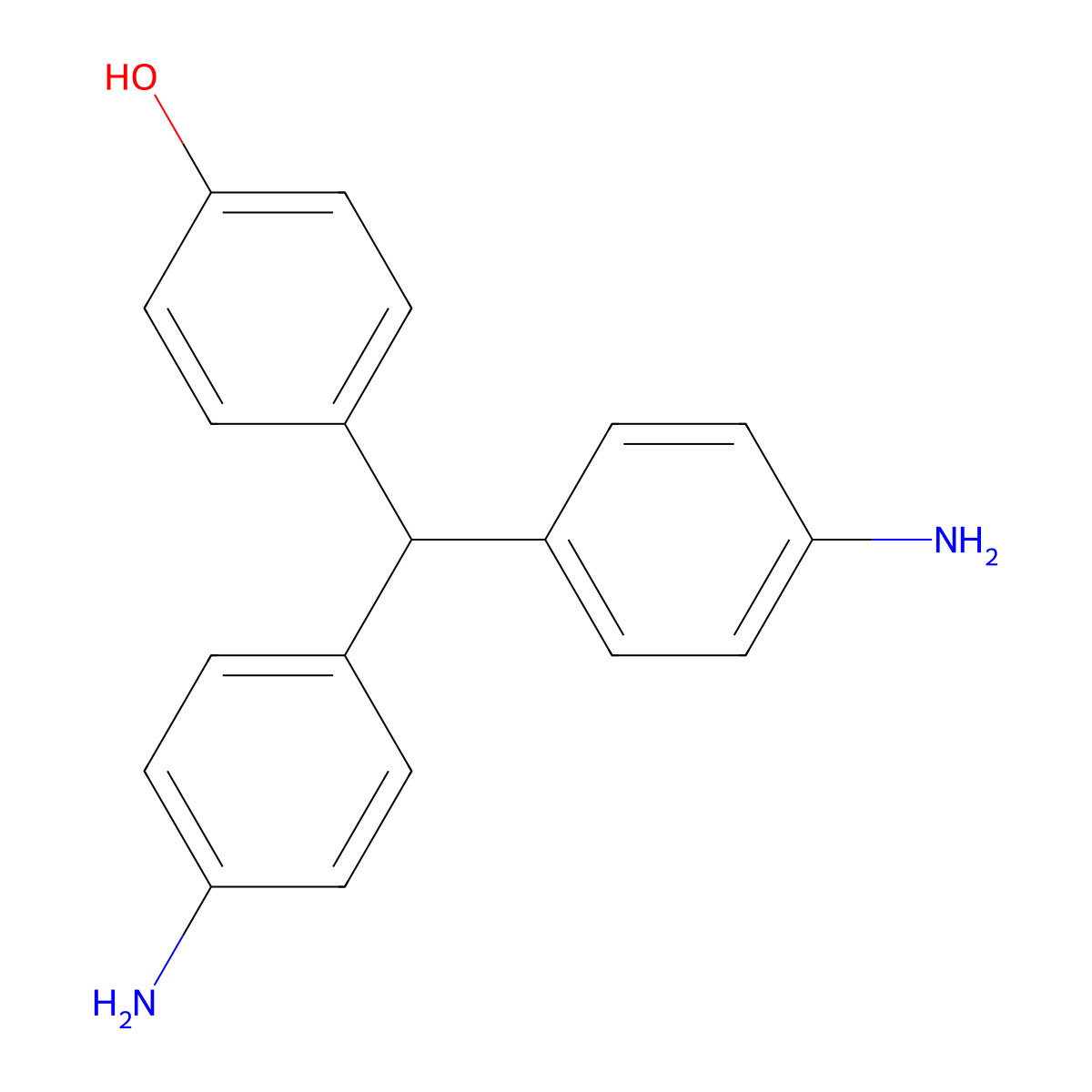 4-[Bis(4-aminophenyl)methyl]phenol molecular structure, CAS 110146-05-9