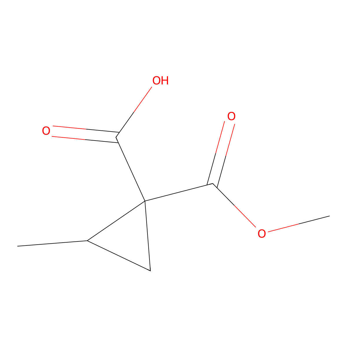 1-(Methoxycarbonyl)-2-methylcyclopropane-1-carboxylic acid molecular structure, CAS 1101485-17-9