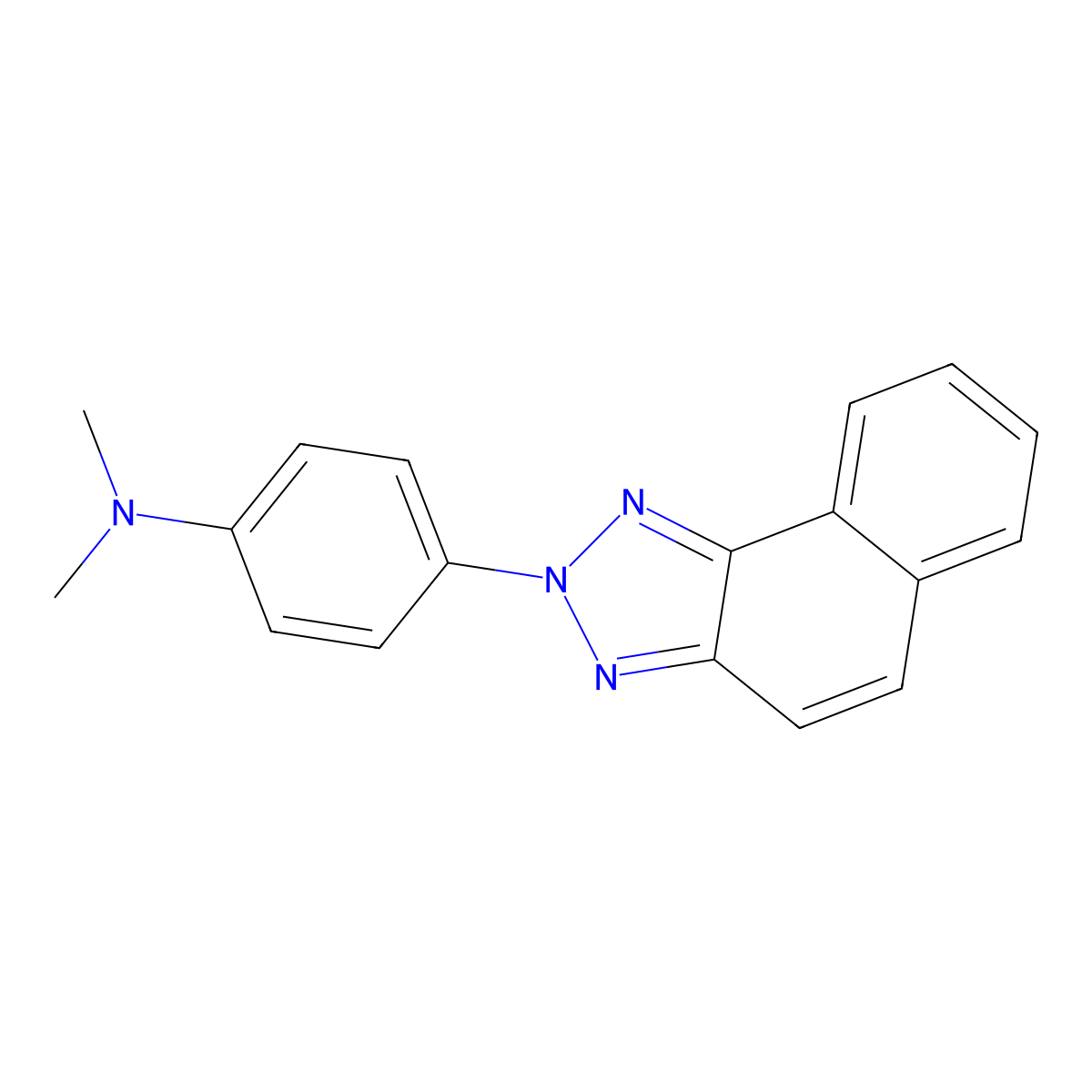 4-benzo[e]benzotriazol-2-yl-N,N-dimethylaniline molecular structure, CAS 110154-43-3