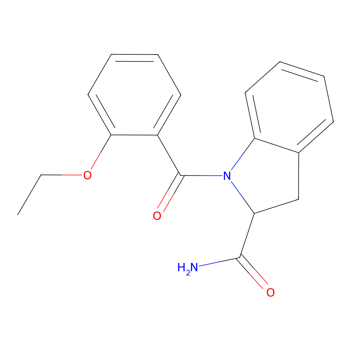 1-(2-Ethoxybenzoyl)indoline-2-carboxamide molecular structure, CAS 1101627-80-8