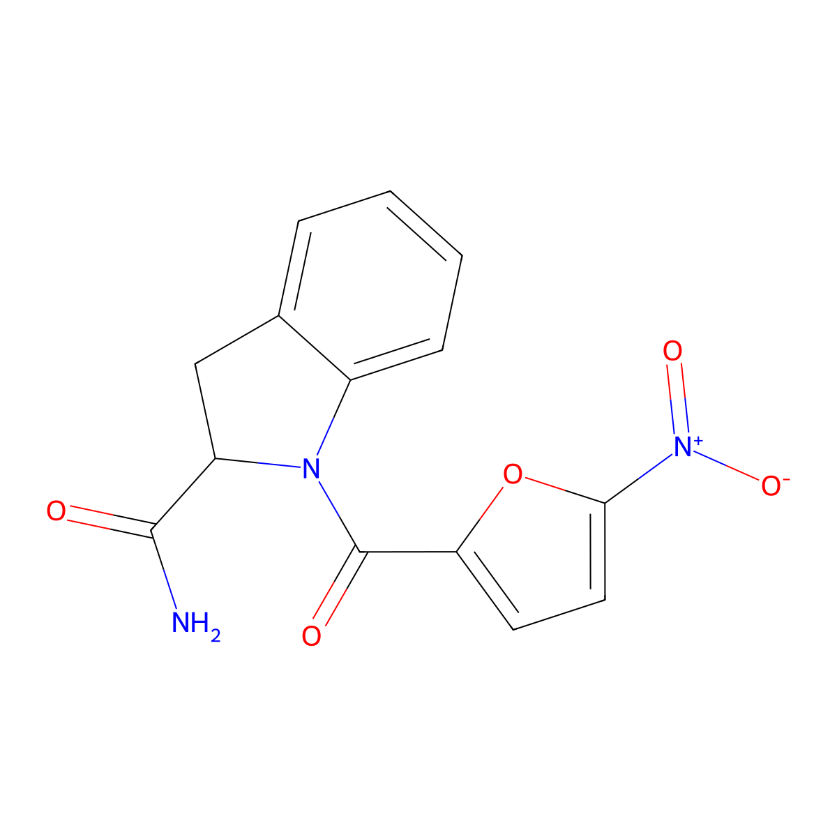 1-(5-Nitrofuran-2-carbonyl)indoline-2-carboxamide molecular structure, CAS 1101639-65-9