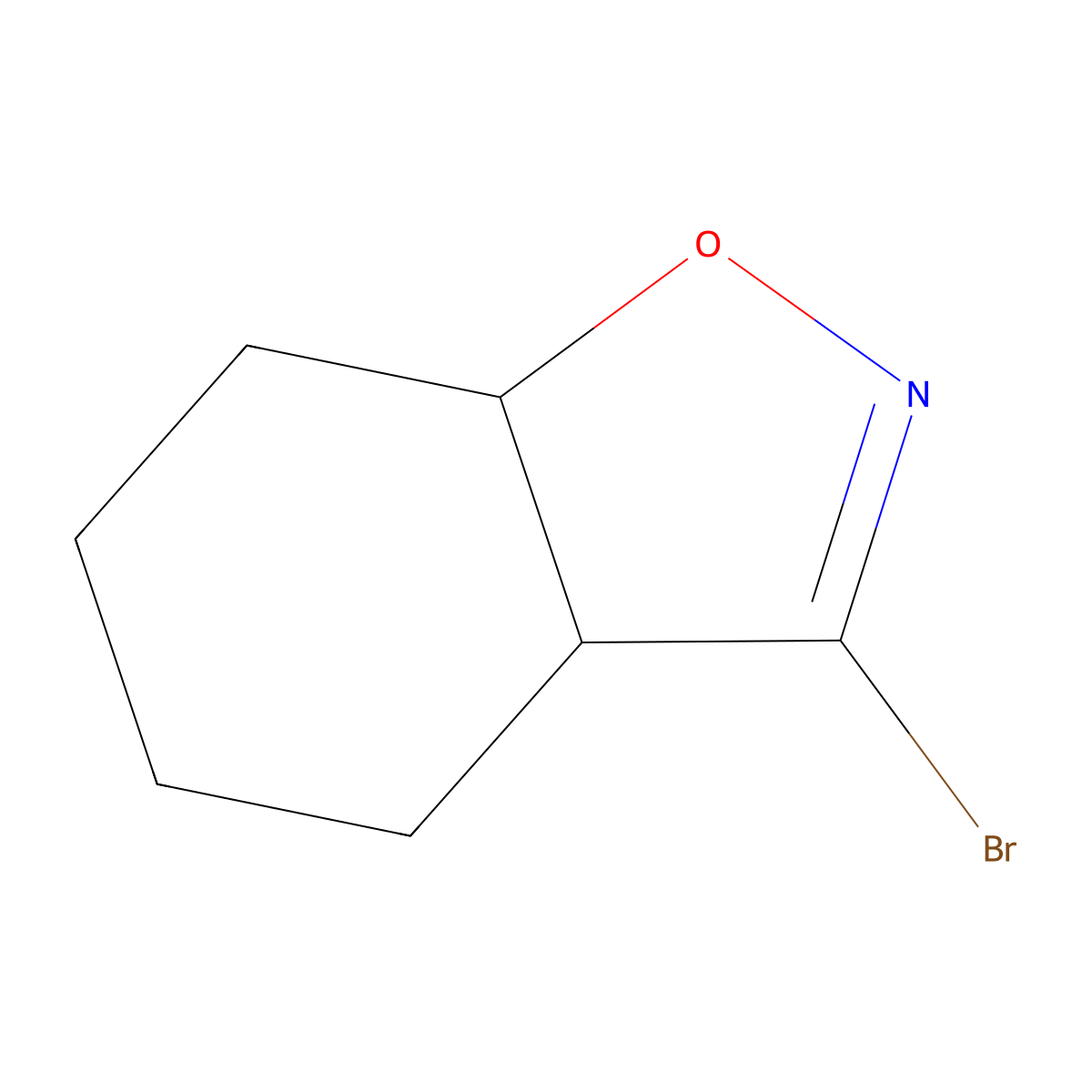 3-Bromo-3a,4,5,6,7,7a-hexahydrobenzo[d]isoxazole molecular structure, CAS 110164-82-4