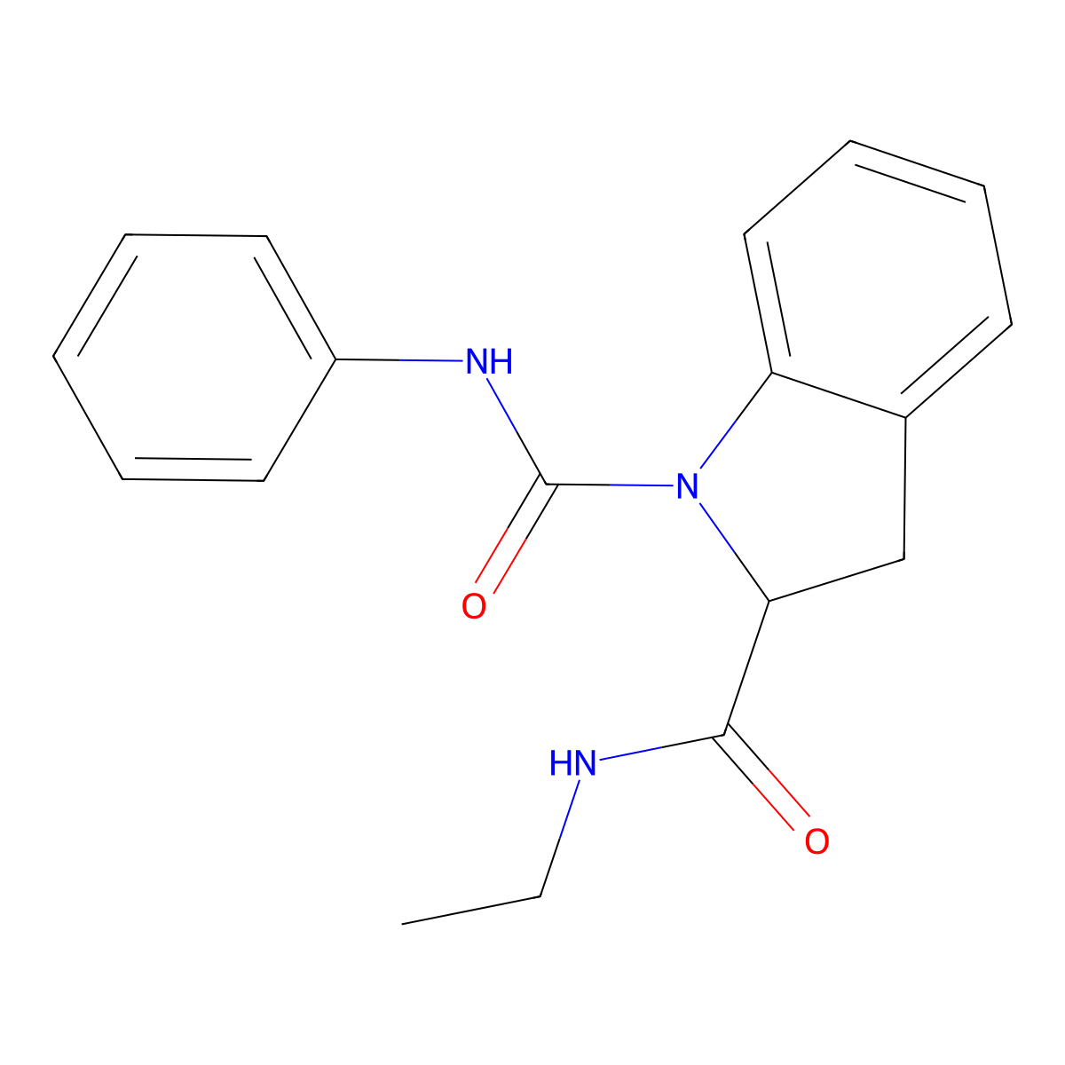 N2-ethyl-N1-phenylindoline-1,2-dicarboxamide molecular structure, CAS 1101647-97-5