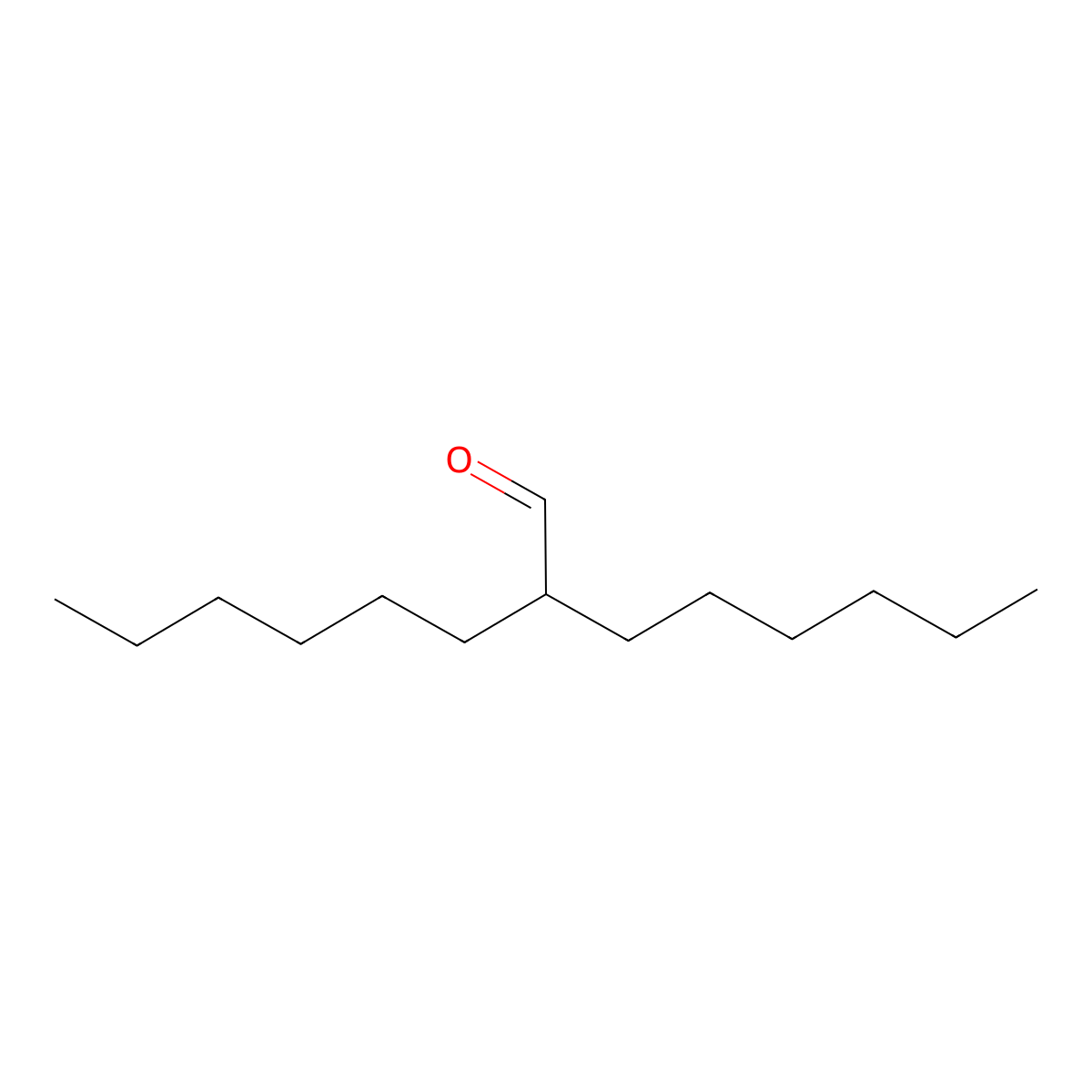 2-Hexyloctanal molecular structure, CAS 110166-54-6