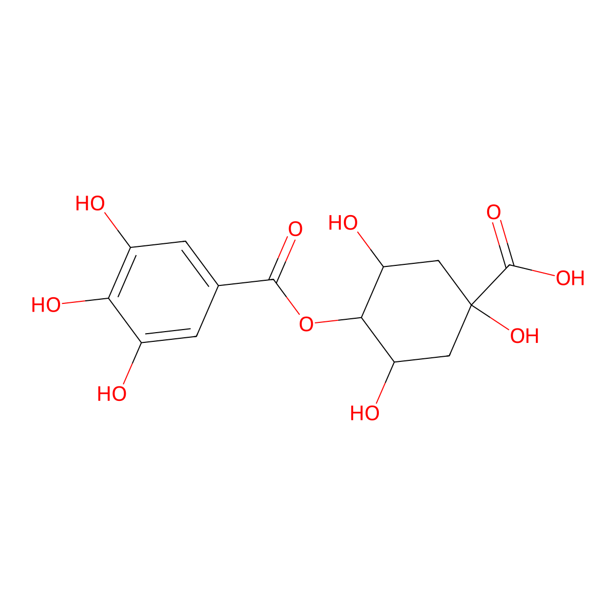4-O-Galloylquinic acid molecular structure, CAS 110170-37-1