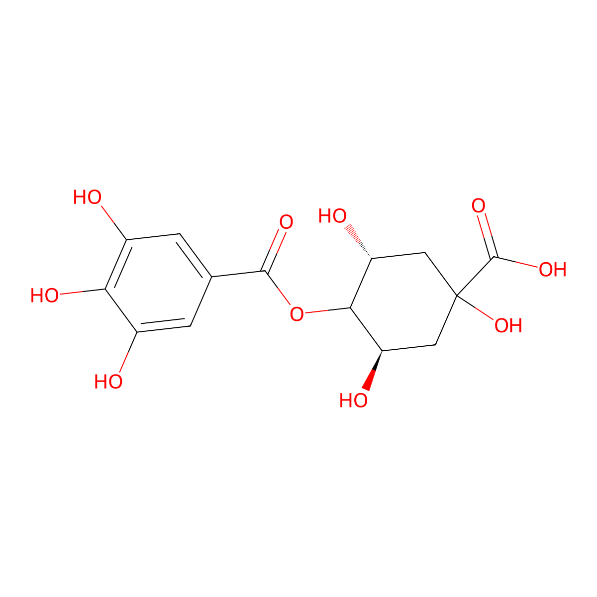 4-O-Galloylquinic acid molecular structure, CAS 110170-37-1
