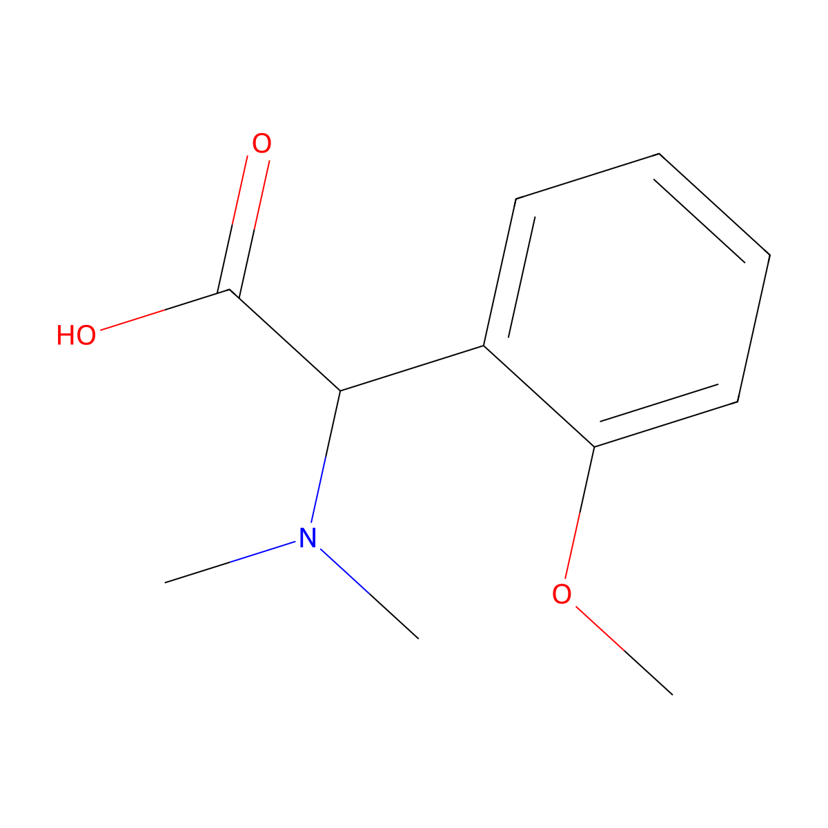 2-(Dimethylamino)-2-(2-methoxyphenyl)acetic acid molecular structure, CAS 1101767-98-9
