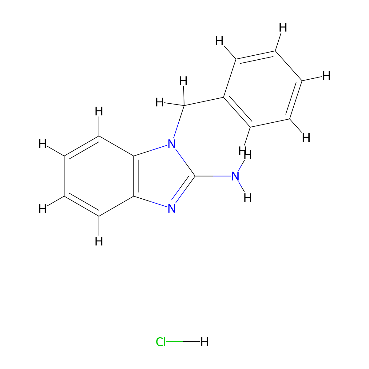 1-Benzyl-1H-benzo[d]imidazol-2-amine hydrochloride molecular structure, CAS 110179-22-1