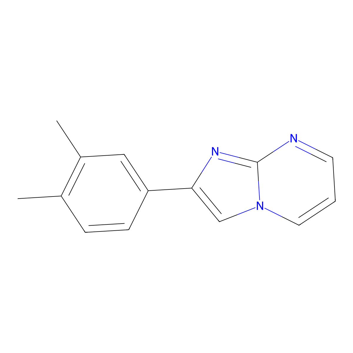 2-(3,4-Dimethylphenyl)imidazo[1,2-a]pyrimidine molecular structure, CAS 110179-23-2