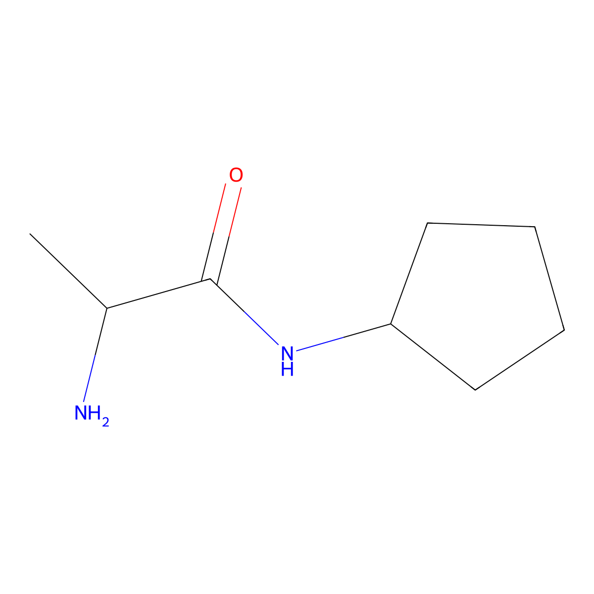 2-Amino-N-cyclopentylpropanamide molecular structure, CAS 1101793-51-4