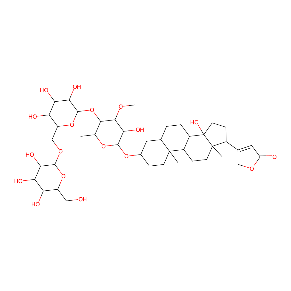 Thevetin molecular structure, CAS 11018-93-2