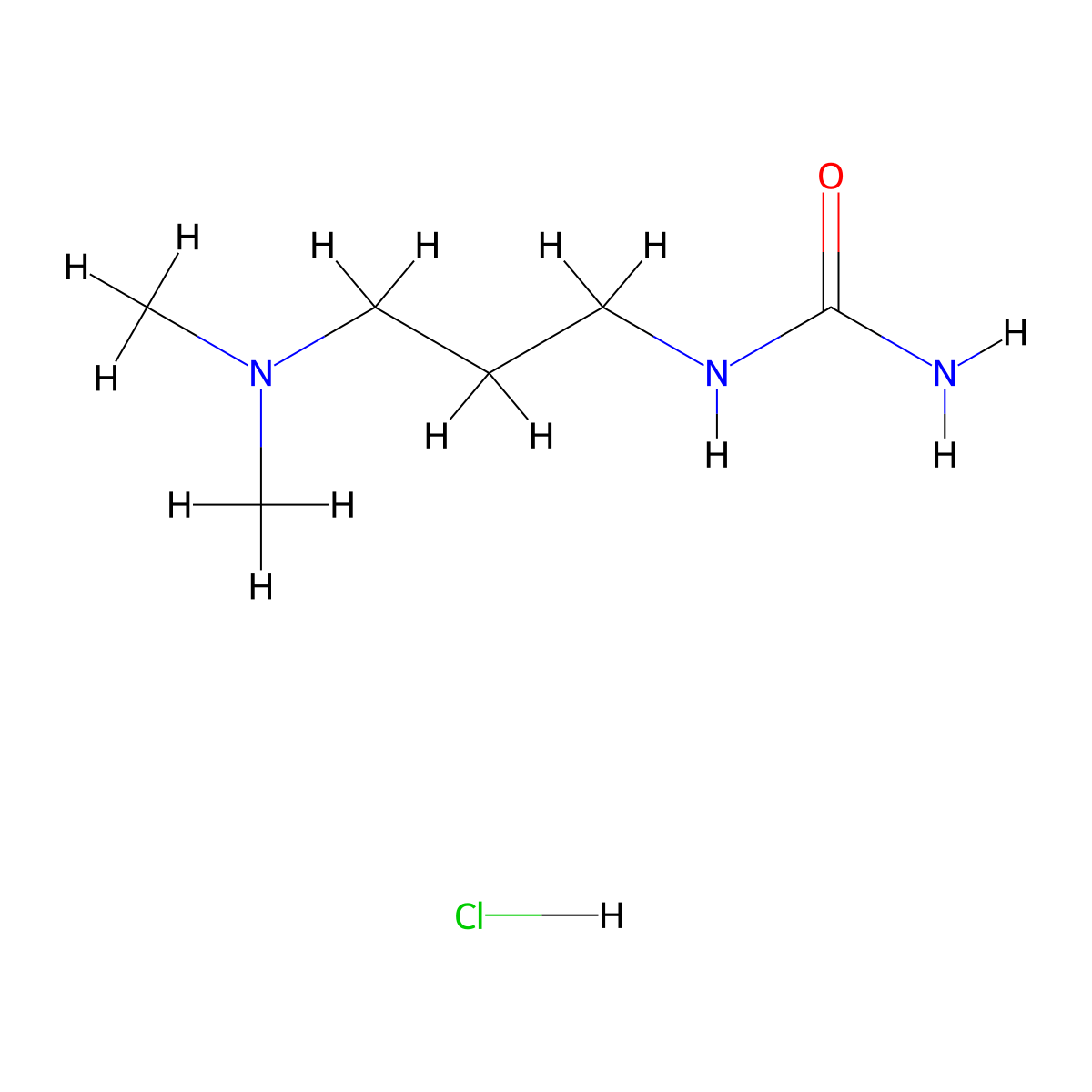 [3-(Dimethylamino)propyl]urea hydrochloride molecular structure, CAS 110181-34-5