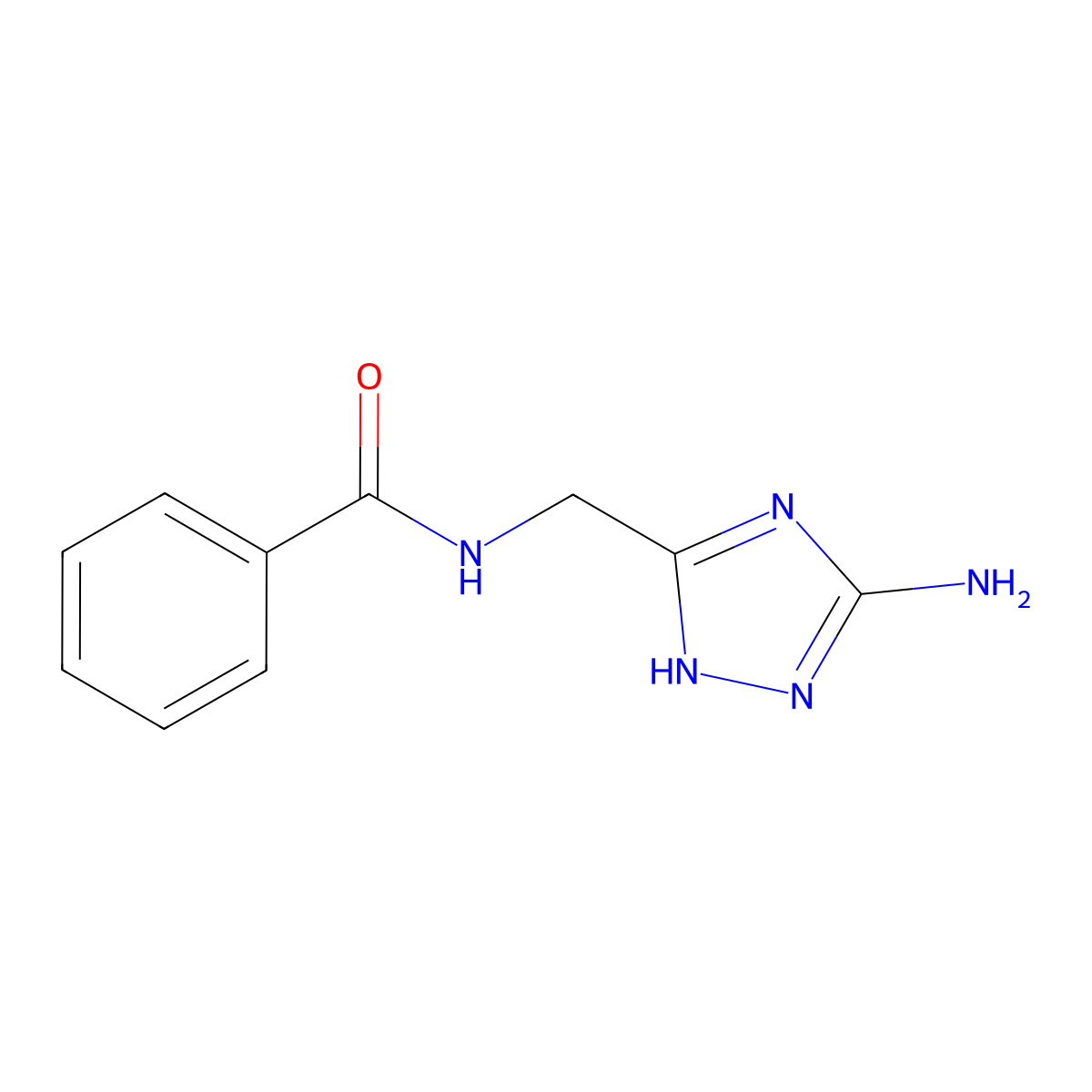 N-[(3-amino-1H-1,2,4-triazol-5-yl)methyl]benzamide molecular structure, CAS 110181-51-6