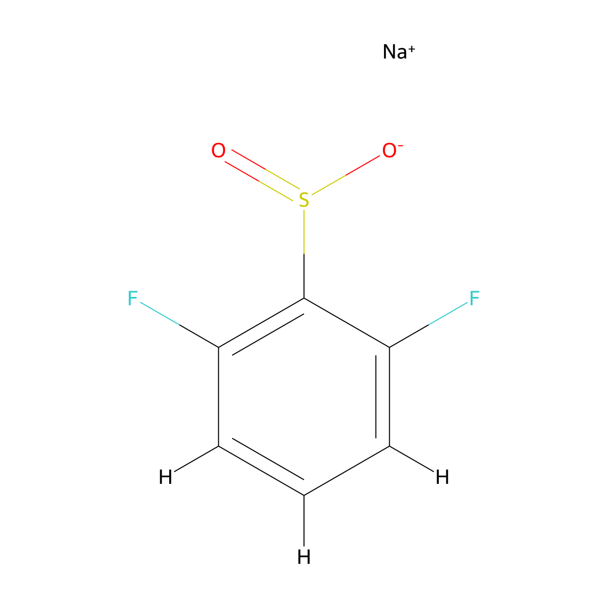2,6-Difluorobenzenesulfinic acid sodium salt molecular structure, CAS 1101823-10-2