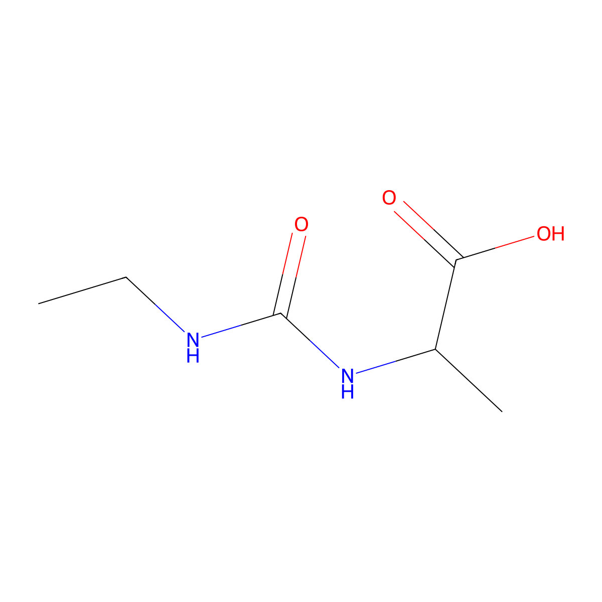 2-[(Ethylcarbamoyl)amino]propanoic acid molecular structure, CAS 1101828-41-4