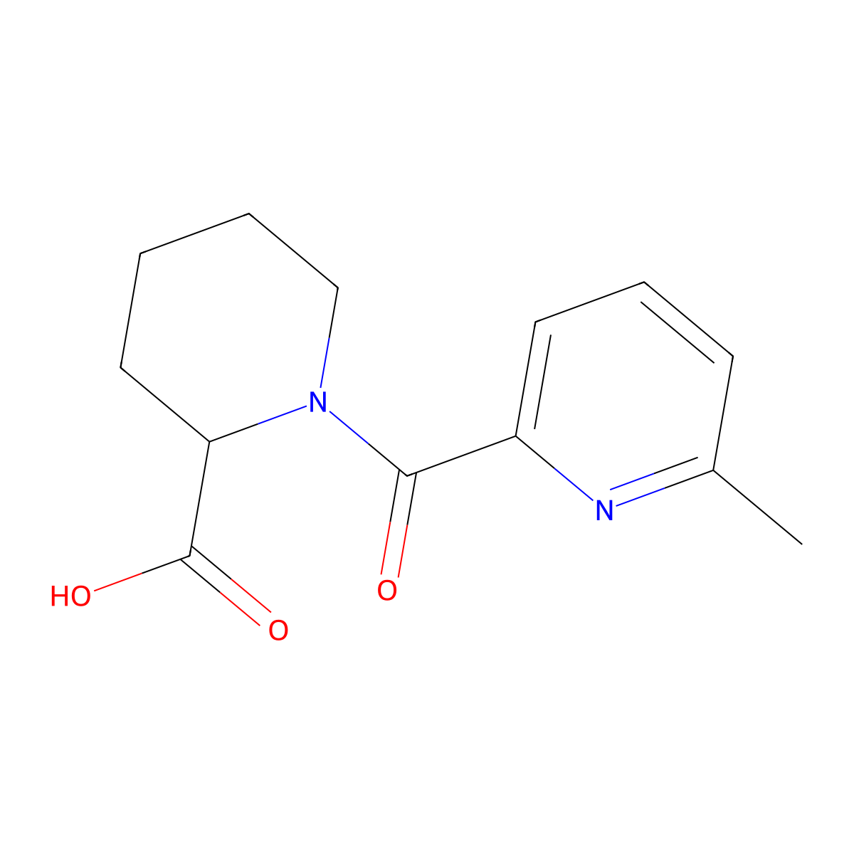 1-(6-Methylpyridine-2-carbonyl)piperidine-2-carboxylic acid molecular structure, CAS 1101831-30-4