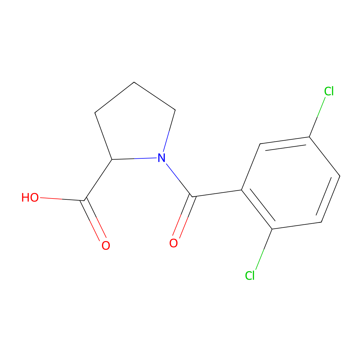 1-(2,5-Dichlorobenzoyl)pyrrolidine-2-carboxylic acid molecular structure, CAS 1101837-02-8